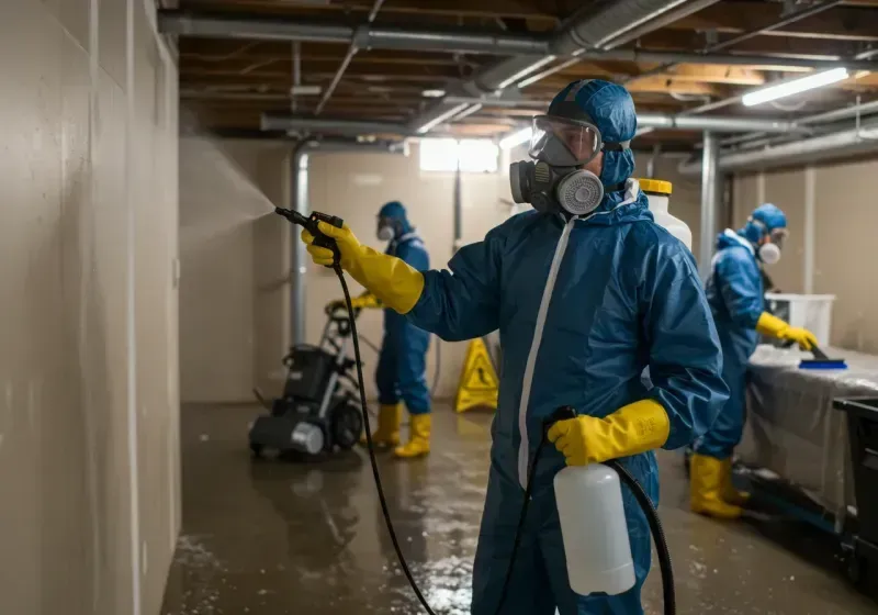 Basement Sanitization and Antimicrobial Treatment process in Richland, GA