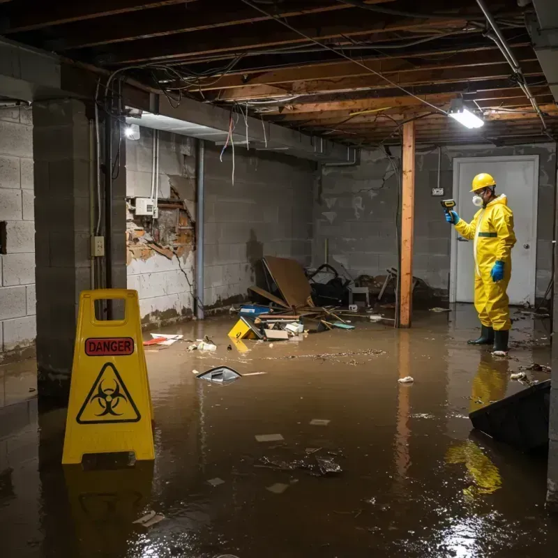 Flooded Basement Electrical Hazard in Richland, GA Property