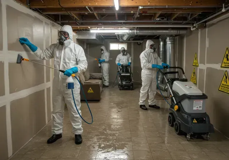 Basement Moisture Removal and Structural Drying process in Richland, GA